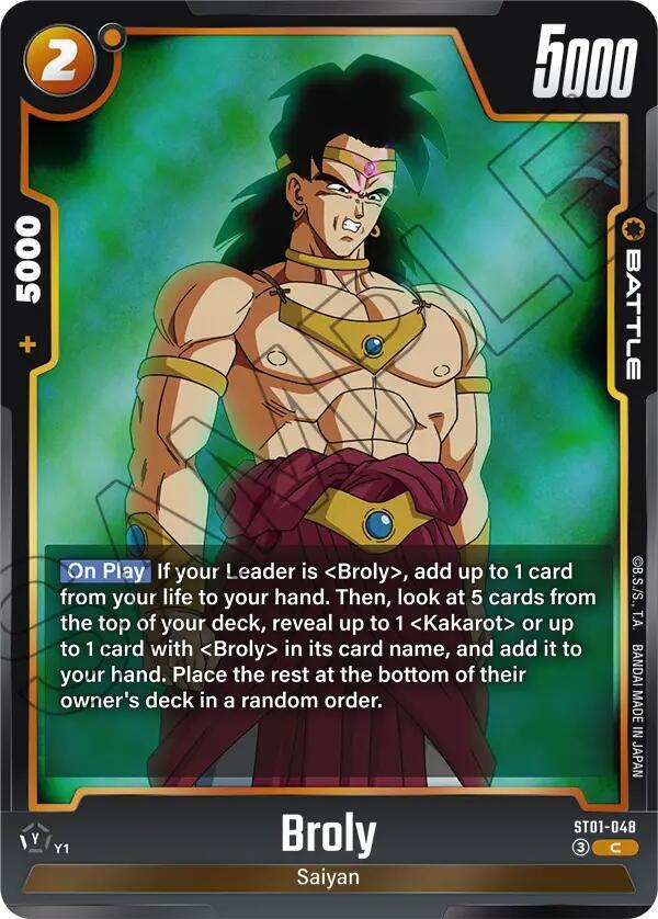 Broly ST01-048 card from Story Booster 01