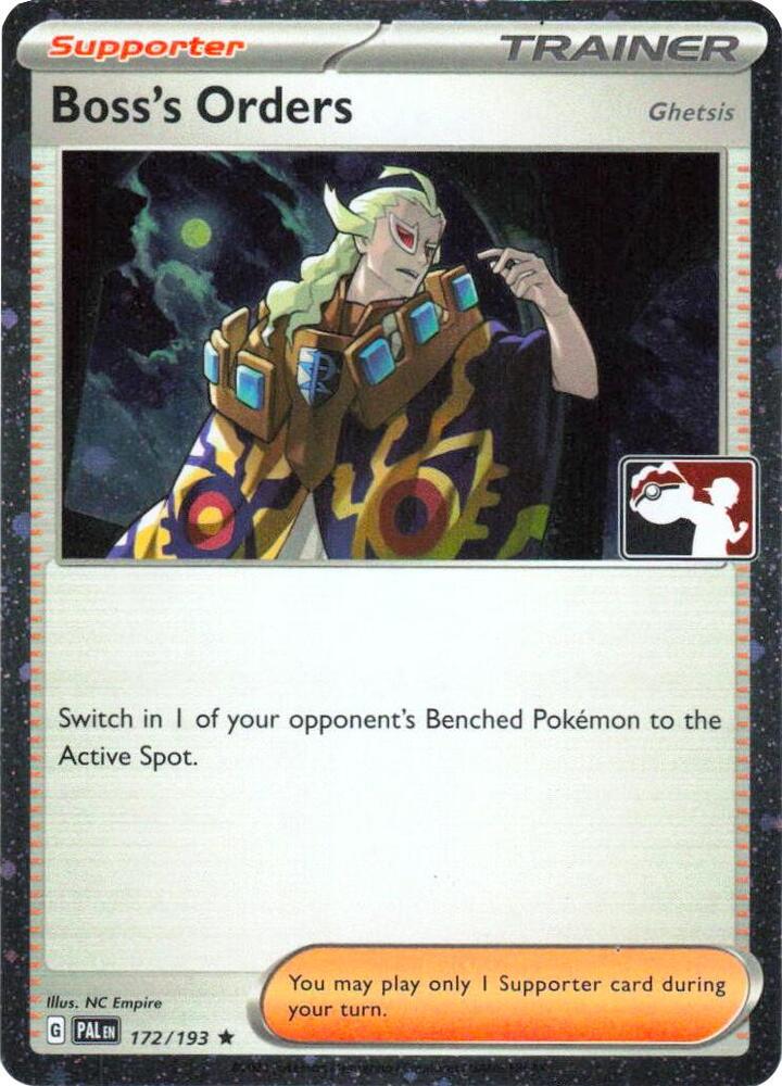 Boss's Orders [Ghetsis] (Cosmos Holo) 172/193 card from Prize Pack Series Cards