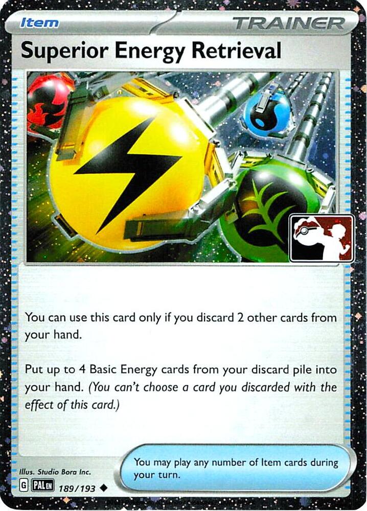 Superior Energy Retrieval (Cosmos Holo) 189/193 card from Prize Pack Series Cards