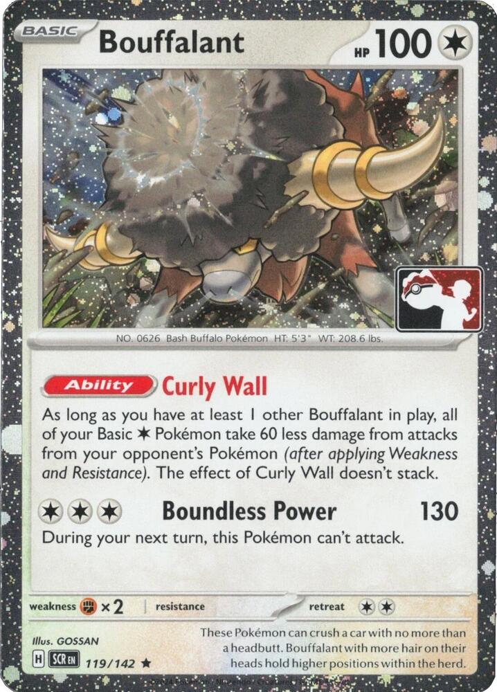 Bouffalant (Cosmos Holo) 119/142 card from Prize Pack Series Cards