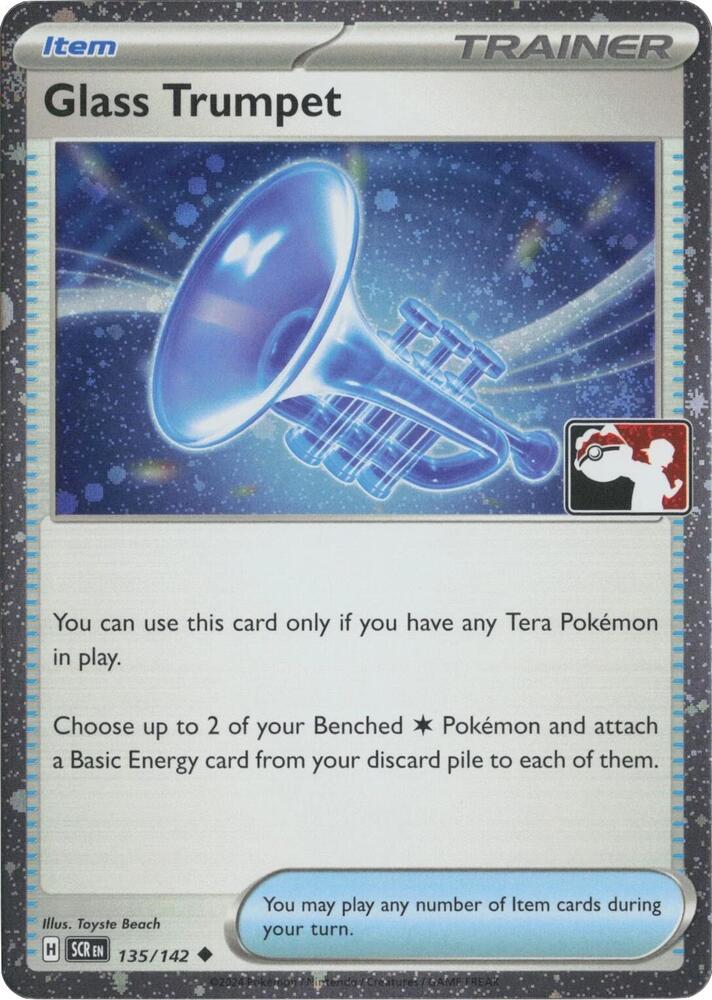 Glass Trumpet (Cosmos Holo) 135/142 card from Prize Pack Series Cards