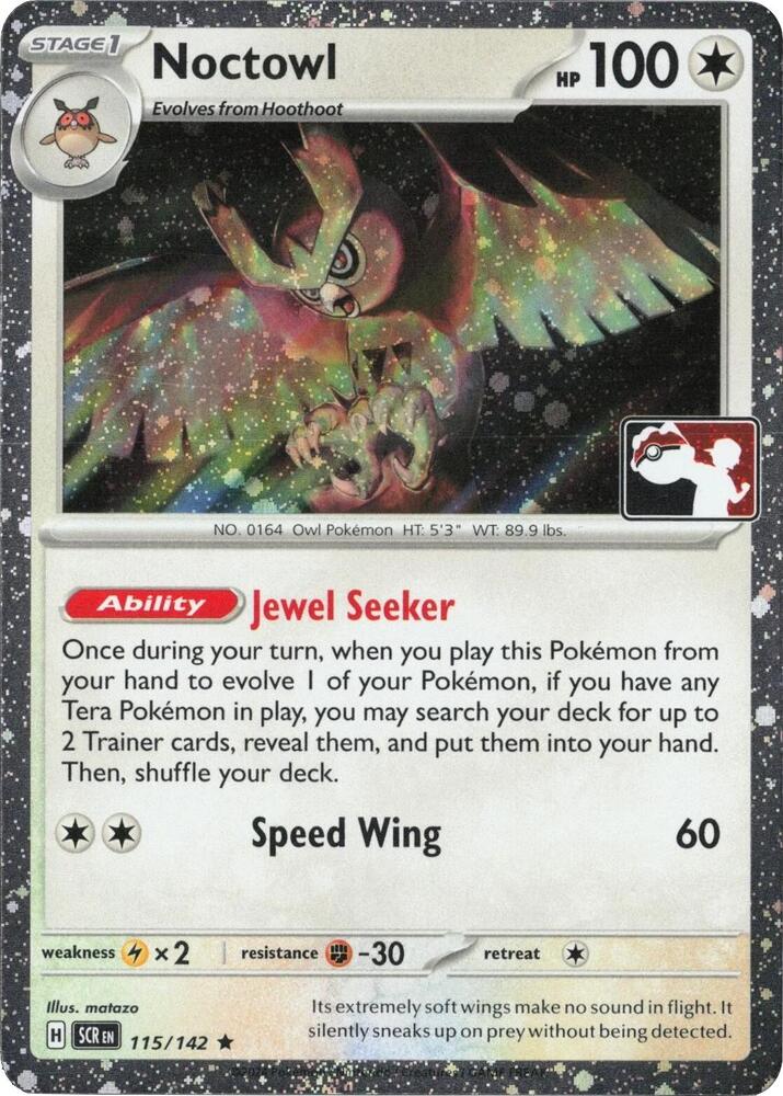 Noctowl (Cosmos Holo) 115/142 card from Prize Pack Series Cards