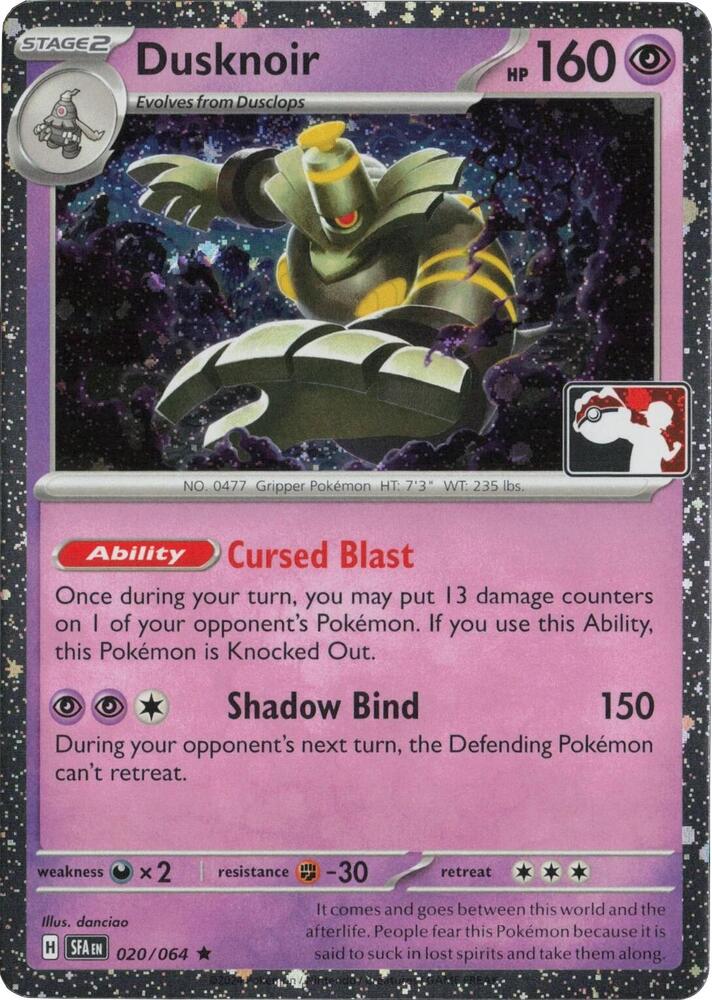 Dusknoir (Cosmos Holo) 020/064 card from Prize Pack Series Cards
