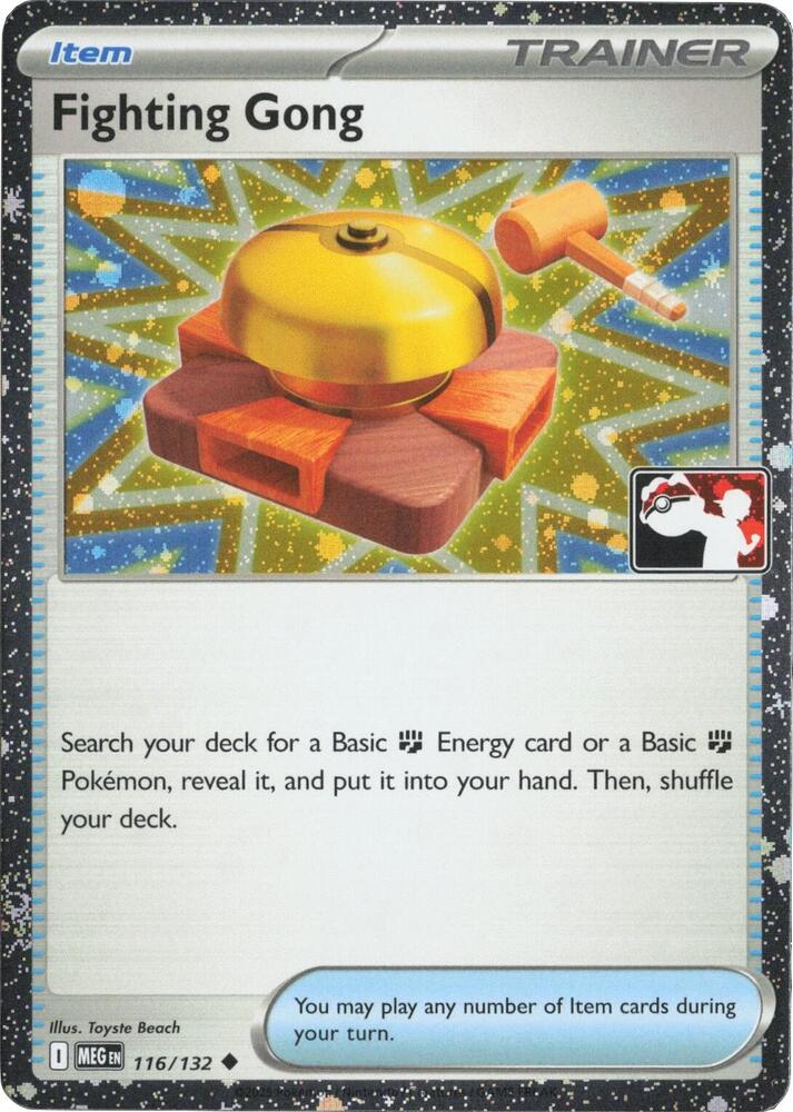 Fighting Gong (Cosmos Holo) 116/132 card from Prize Pack Series Cards