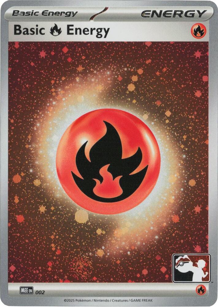 Basic Fire Energy - MEE 002 (Cosmos Holo) card from Prize Pack Series Cards