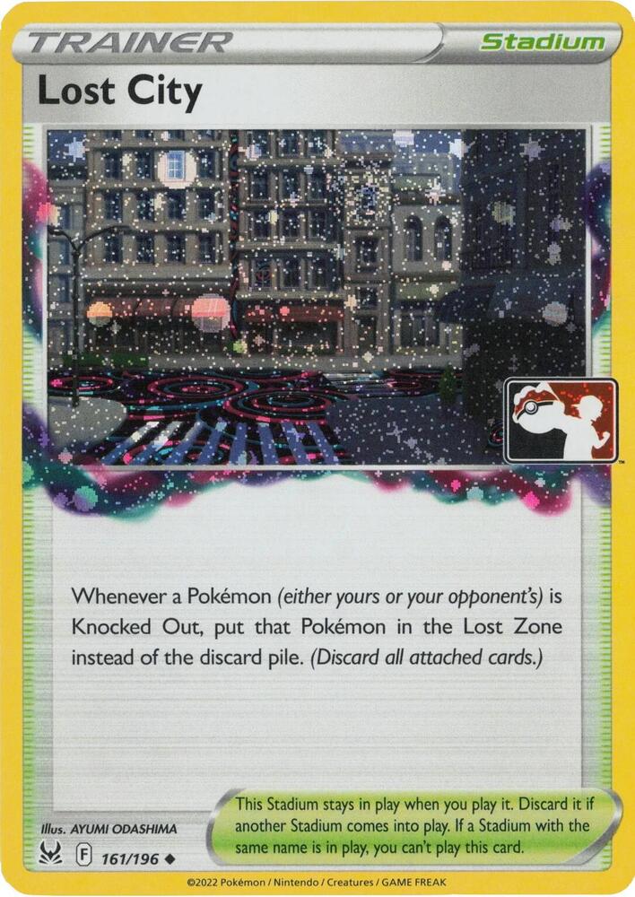 Lost City (Cosmos Holo) 161/196 card from Prize Pack Series Cards