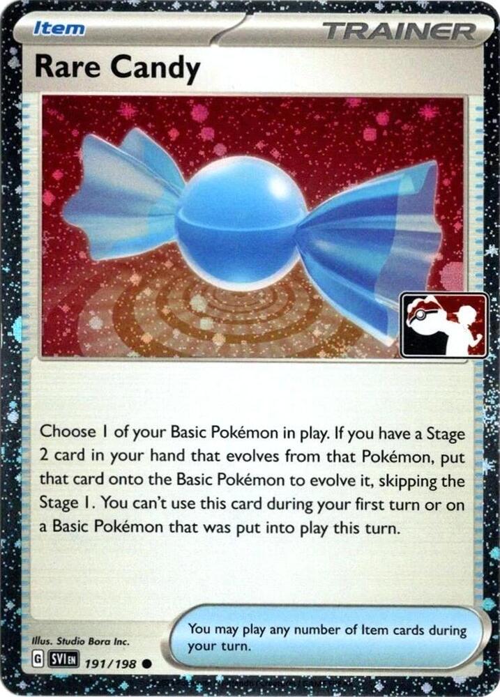 Rare Candy (Cosmos Holo) 191/198 card from Prize Pack Series Cards