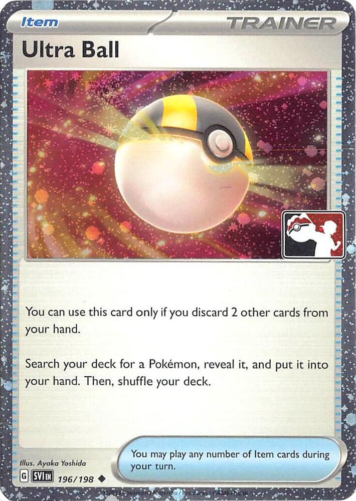 Ultra Ball (Cosmos Holo) 196/198 card from Prize Pack Series Cards