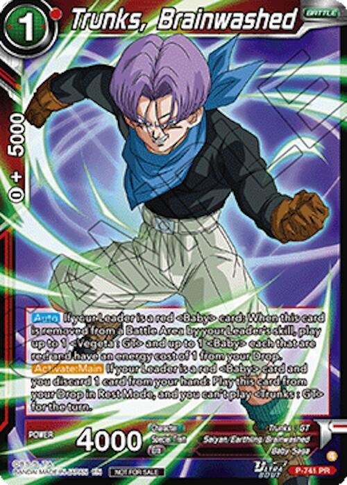 Trunks, Brainwashed (Ultra-Bout Series Tournament Pack Vol.3) P-741 card from Tournament Promotion Cards