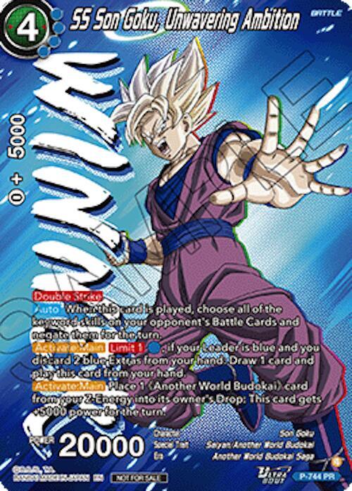 SS Son Goku, Unwavering Ambition (Ultra-Bout Series Tournament Pack Vol.3) (Winner) P-744 card from Tournament Promotion Cards