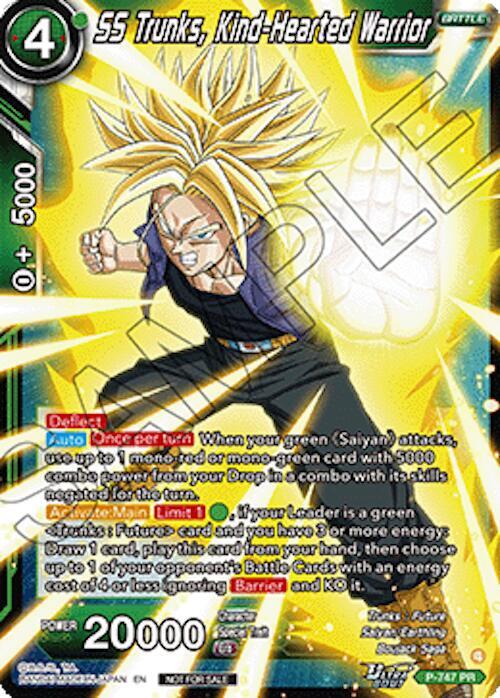 SS Trunks, Kind-Hearted Warrior (Ultra-Bout Series Tournament Pack Vol.3) P-747 card from Tournament Promotion Cards