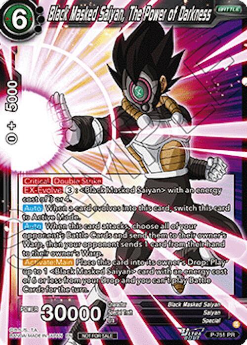 Black Masked Saiyan, The Power of Darkness (Ultra-Bout Series Tournament Pack Vol.3) P-751 card from Tournament Promotion Cards