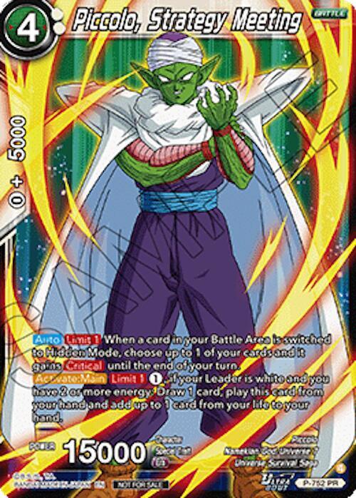 Piccolo, Strategy Meeting (Ultra-Bout Series Tournament Pack Vol.3) P-752 card from Tournament Promotion Cards