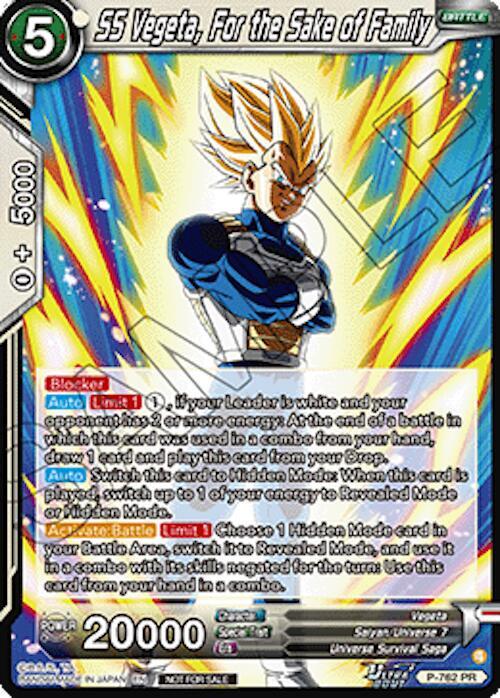 SS Vegeta, For the Sake of Family (Deluxe Pack 2026 Vol.2) P-762 card from Tournament Promotion Cards