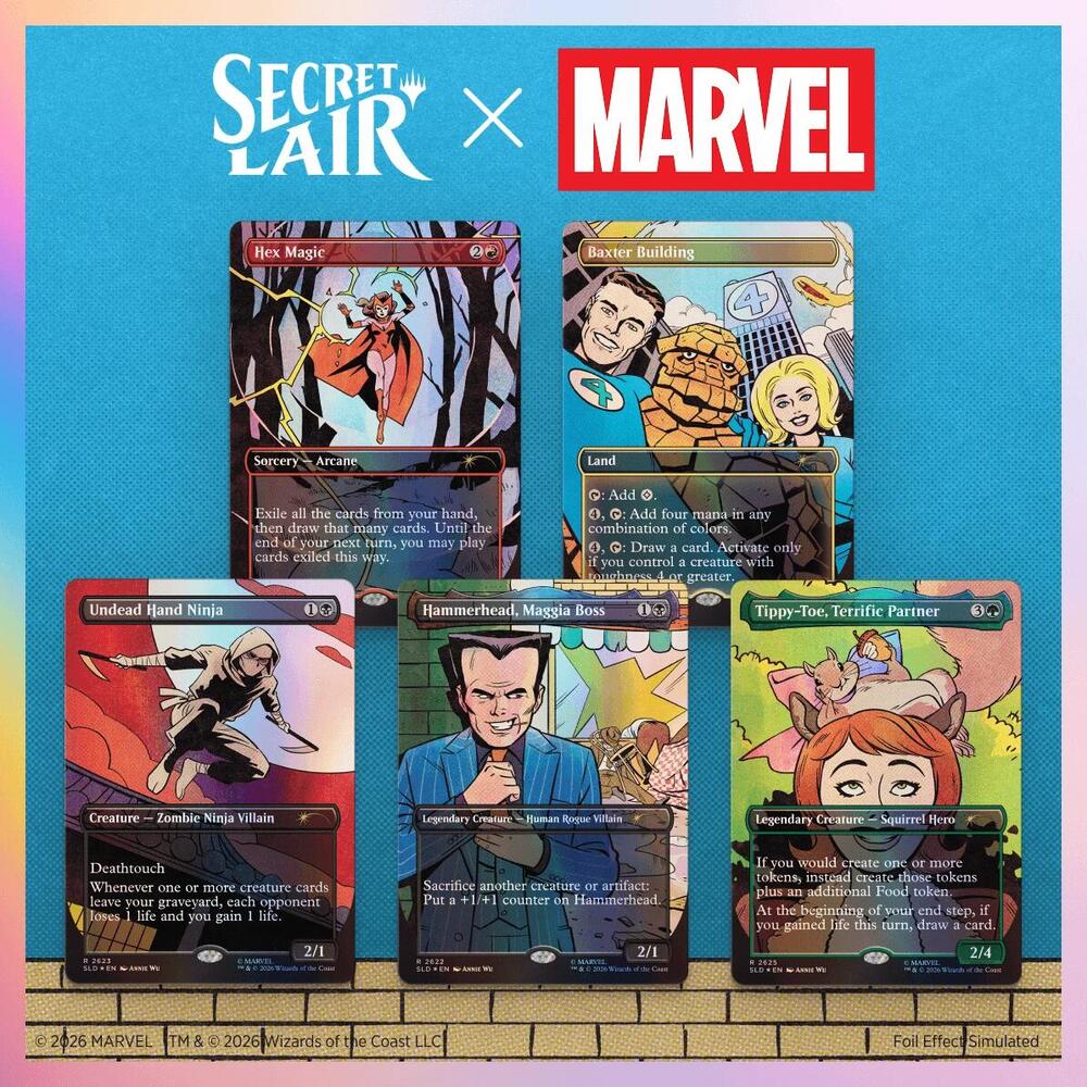 Secret Lair Drop: Secret Lair x Marvel: Spinner Rack Specials - Traditional Foil Edition card from Secret Lair Drop Series