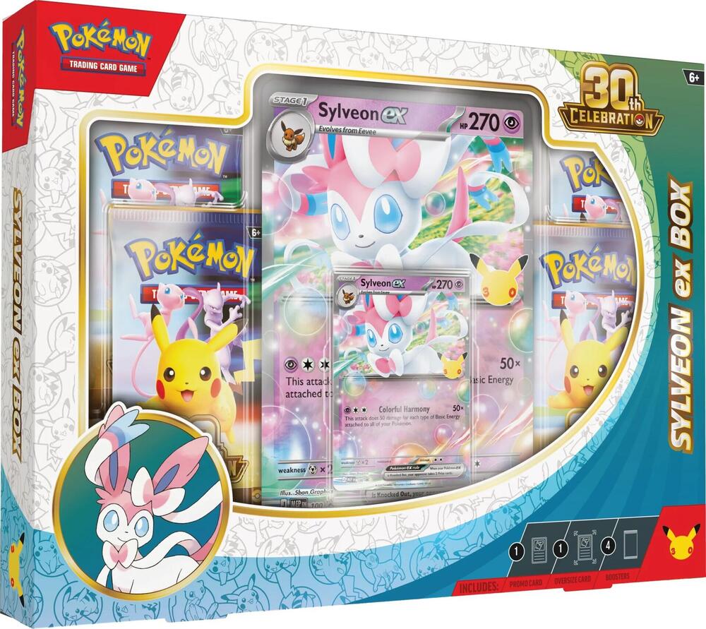 30th Celebration Sylveon ex Box card from ME: 30th Celebration