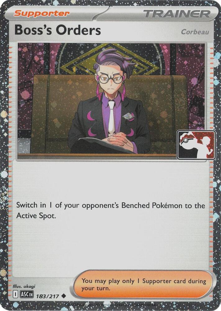 Boss's Orders [Corbeau] (Cosmos Holo) 183/217 card from Prize Pack Series Cards