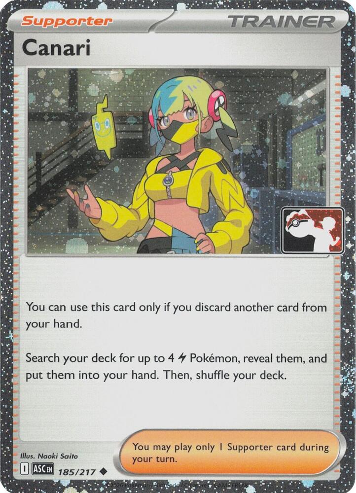 Canari (Cosmos Holo) 185/217 card from Prize Pack Series Cards