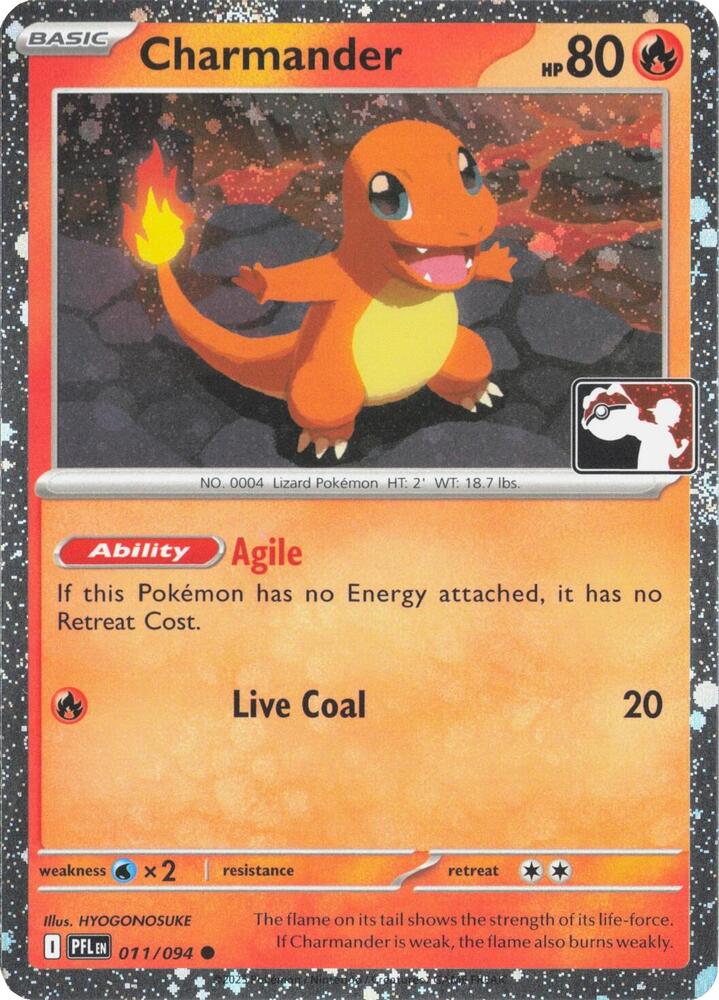 Charmander (Cosmos Holo) 011/094 card from Prize Pack Series Cards