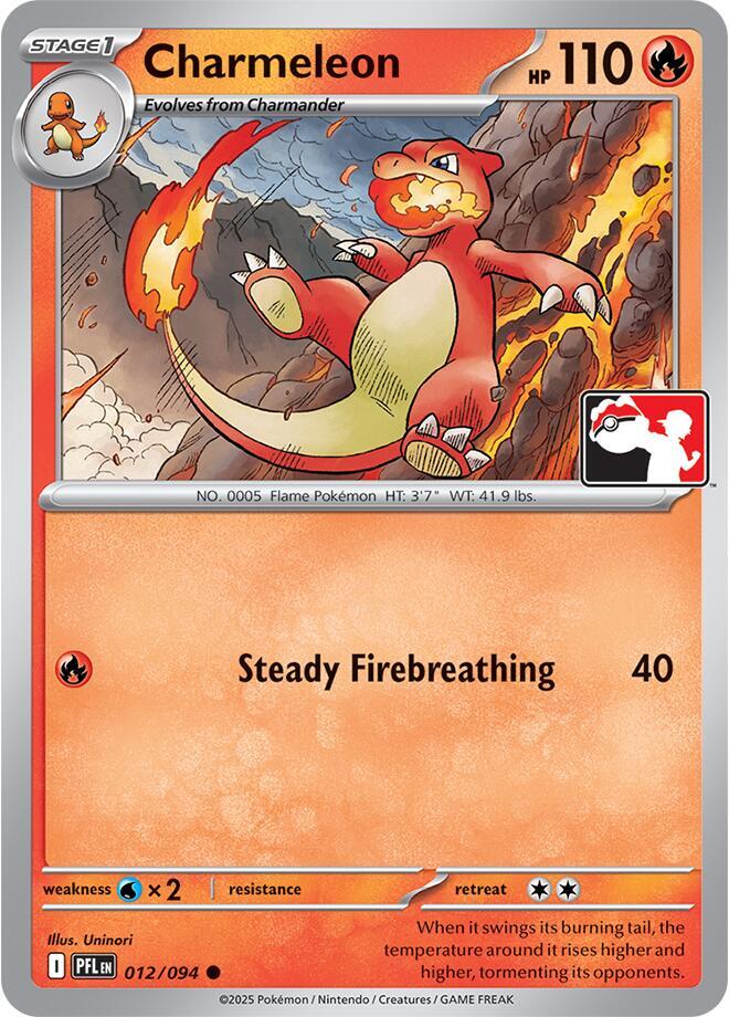 Charmeleon 012/094 card from Prize Pack Series Cards