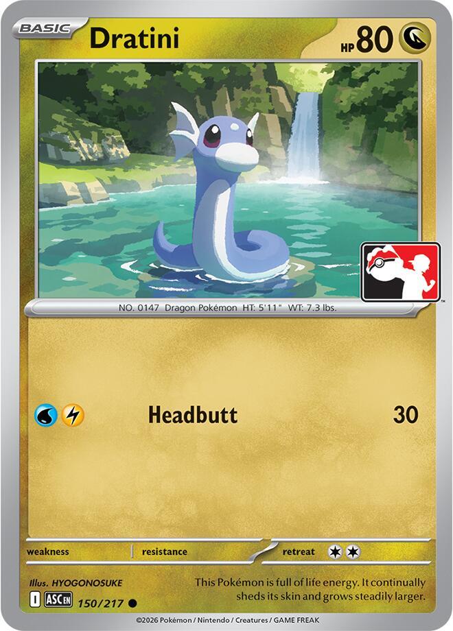 Dratini 150/217 card from Prize Pack Series Cards