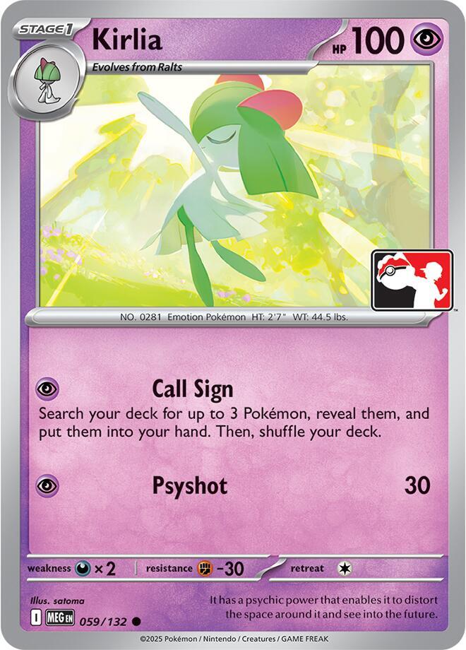 Kirlia 059/132 card from Prize Pack Series Cards
