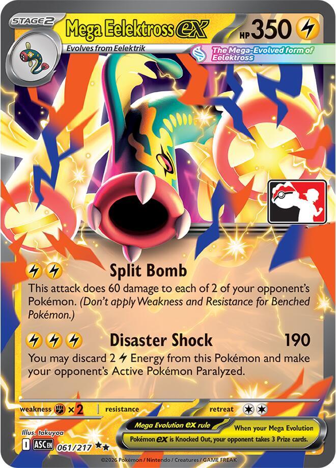 Mega Eelektross ex 061/217 card from Prize Pack Series Cards