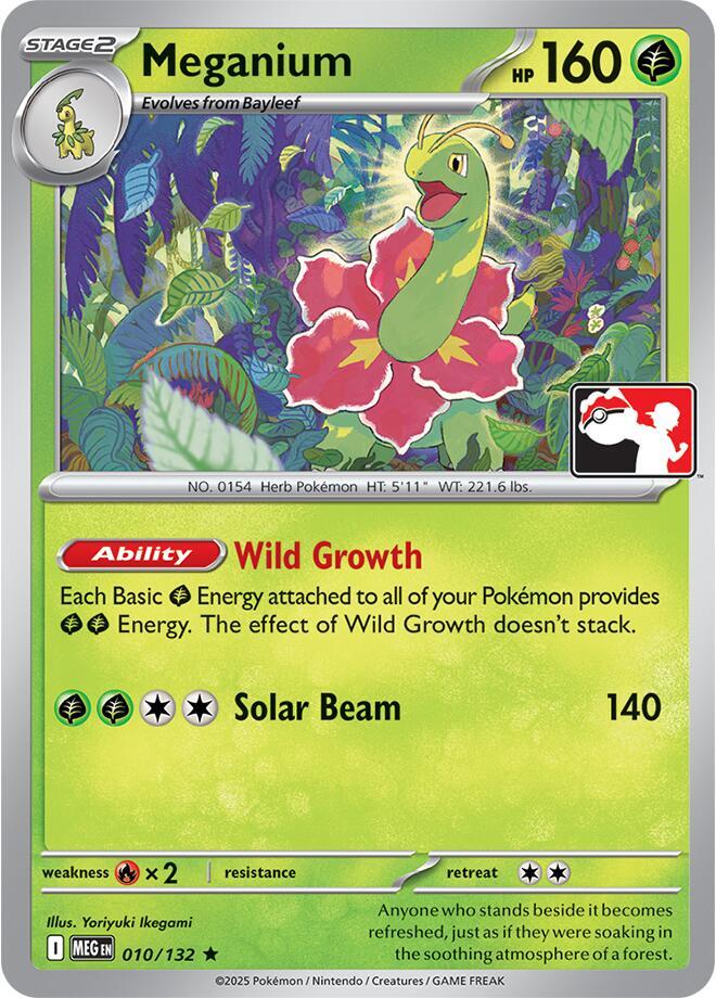 Meganium 010/132 card from Prize Pack Series Cards