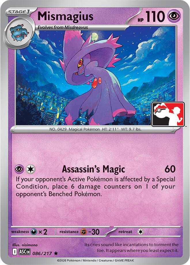 Mismagius 086/217 card from Prize Pack Series Cards