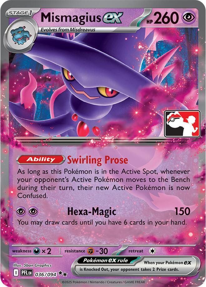 Mismagius ex 036/094 card from Prize Pack Series Cards