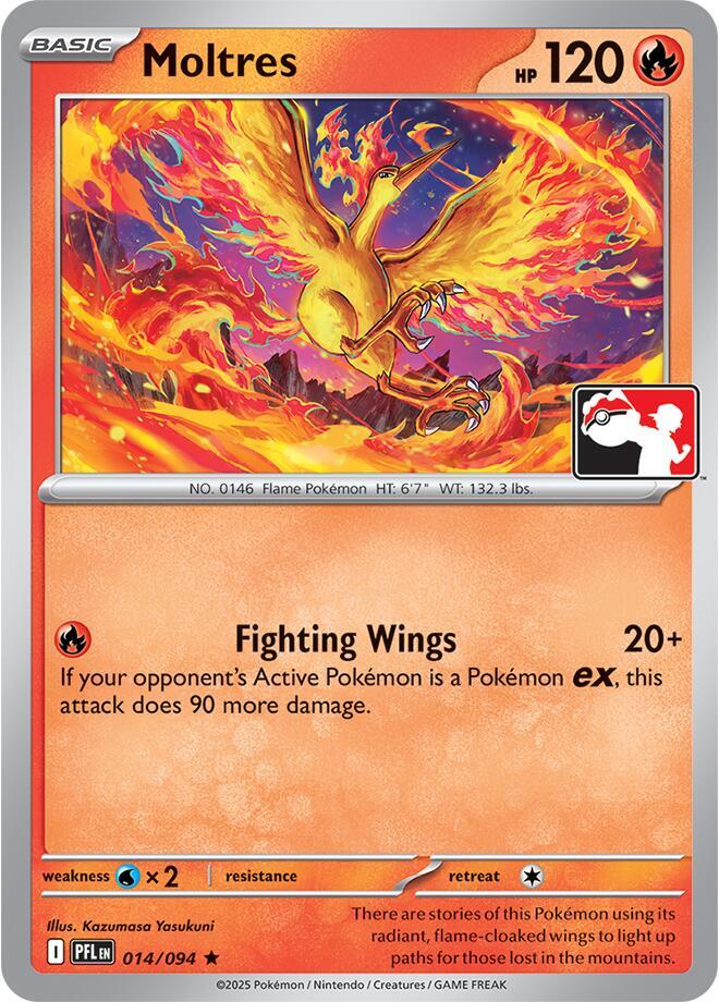 Moltres 014/094 card from Prize Pack Series Cards