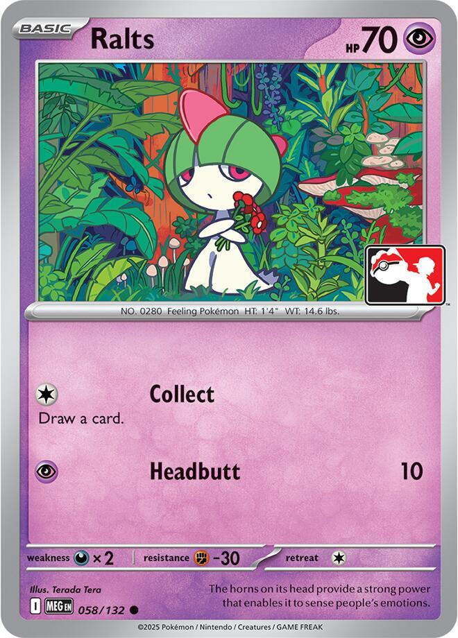 Ralts 058/132 card from Prize Pack Series Cards