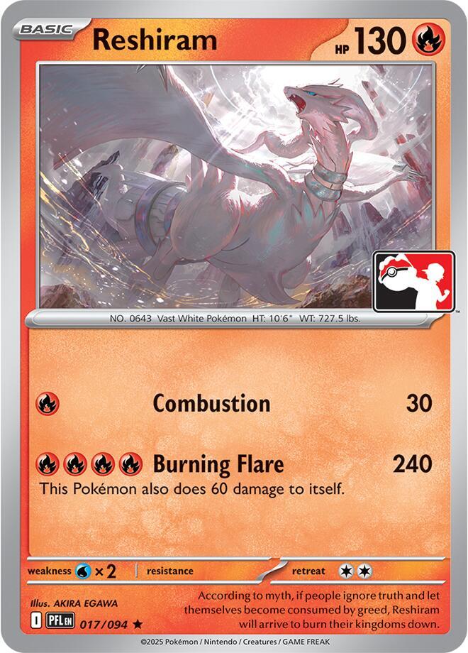 Reshiram 017/094 card from Prize Pack Series Cards