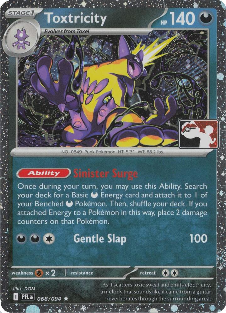 Toxtricity (Cosmos Holo) 068/094 card from Prize Pack Series Cards
