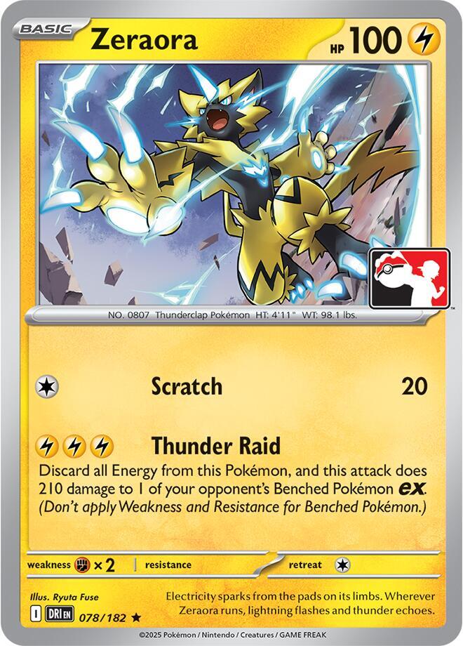 Zeraora 078/182 card from Prize Pack Series Cards