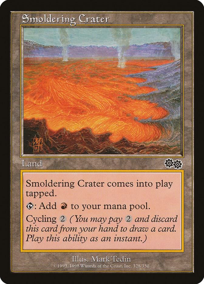 Smoldering Crater 328 card from Urza's Saga
