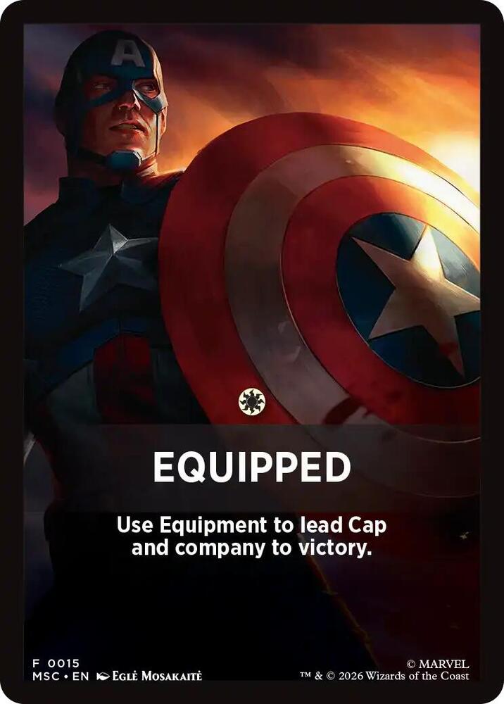 Equipped Theme Card 15 card from Commander: Marvel Super Heroes