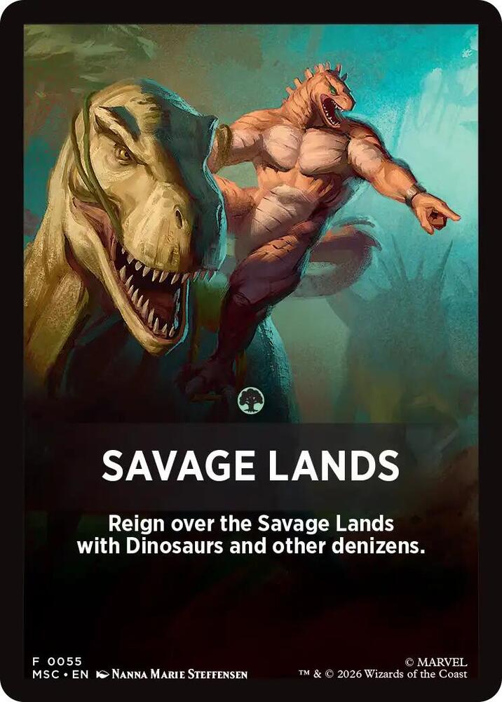 Savage Lands Theme Card 55 card from Commander: Marvel Super Heroes