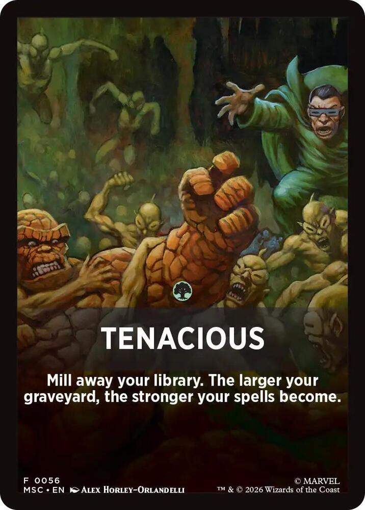 Tenacious Theme Card 56 card from Commander: Marvel Super Heroes