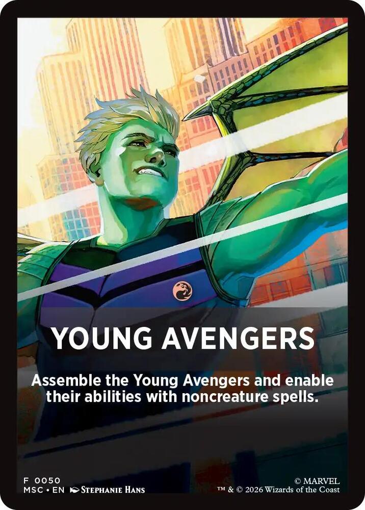 Young Avengers Theme Card 50 card from Commander: Marvel Super Heroes
