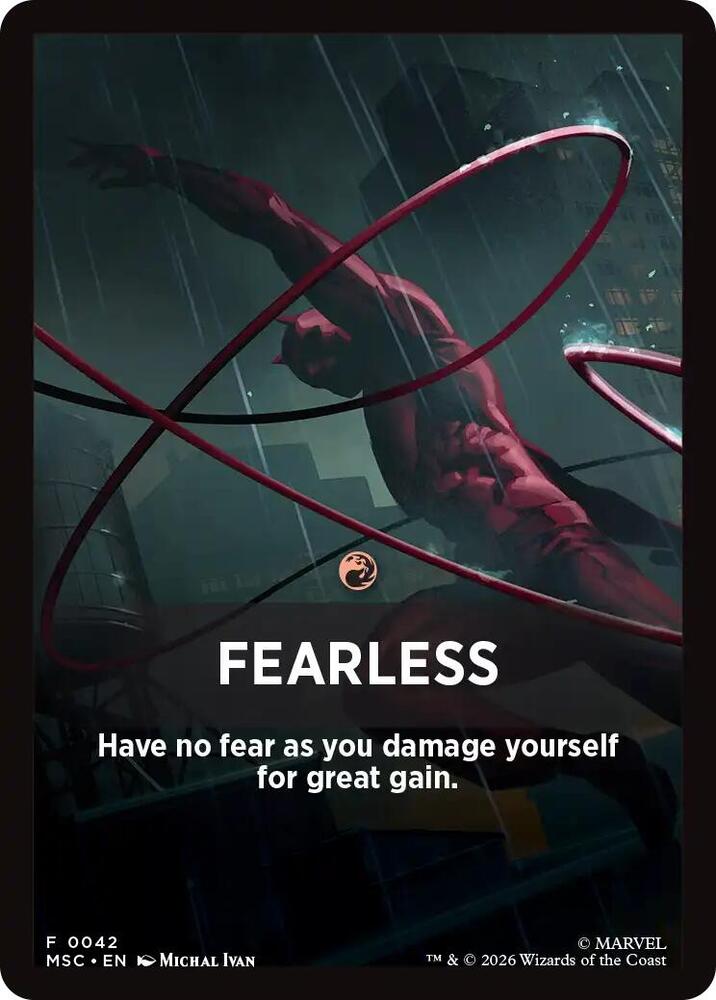 Fearless Theme Card 42 card from Commander: Marvel Super Heroes