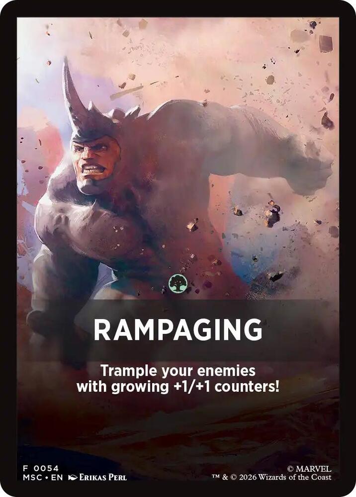 Rampaging Theme Card 54 card from Commander: Marvel Super Heroes