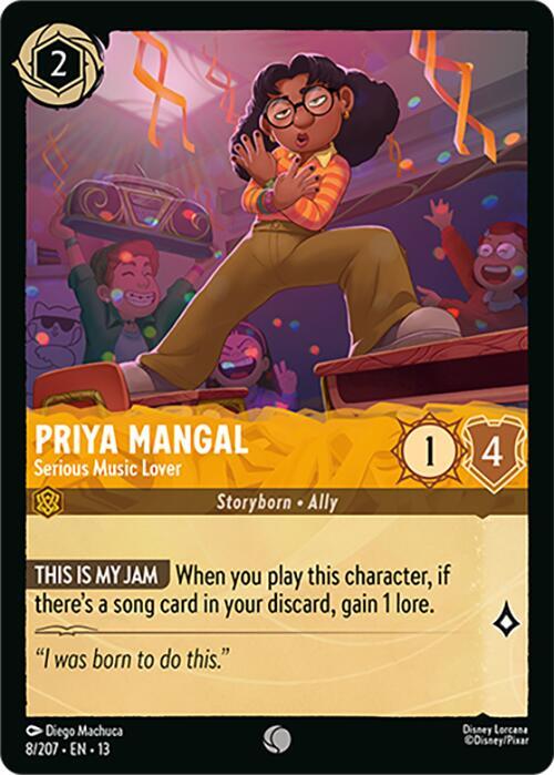 Priya Mangal - Serious Music Lover 8/204 card from Attack of the Vine!