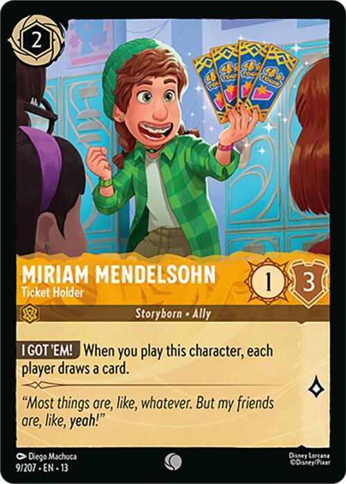Miriam Mendelsohn - Ticket Holder 9/204 card from Attack of the Vine!