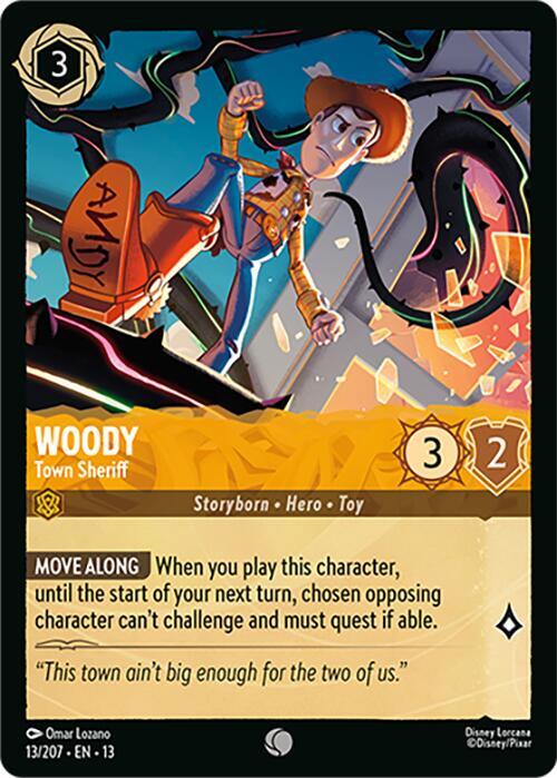 Woody - Town Sheriff 13/204 card from Attack of the Vine!