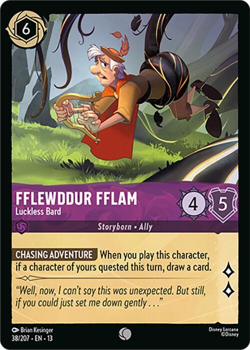 Fflewddur Fflam - Luckless Bard 38/204 card from Attack of the Vine!