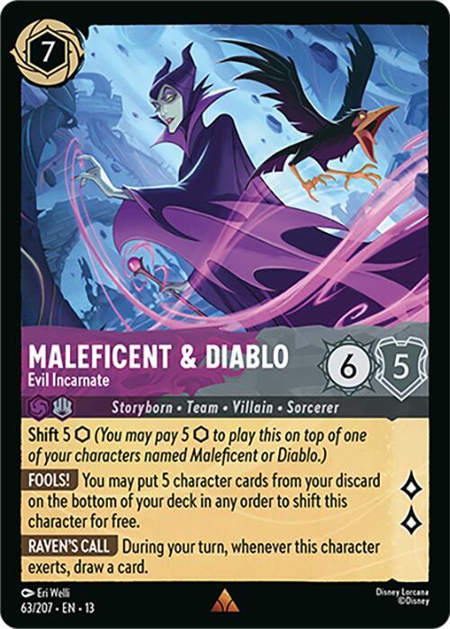 Maleficent & Diablo - Evil Incarnate 63/204 card from Attack of the Vine!