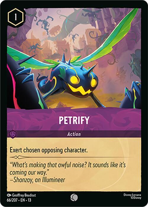 Petrify 66/204 card from Attack of the Vine!