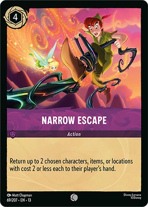 Narrow Escape 69/204 card from Attack of the Vine!