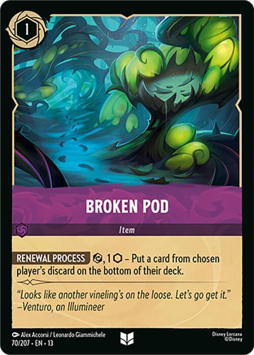 Broken Pod 70/204 card from Attack of the Vine!